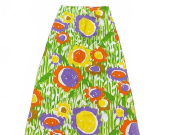 Authentic Vintage 1970’s Floral Pop-Art Skirt!