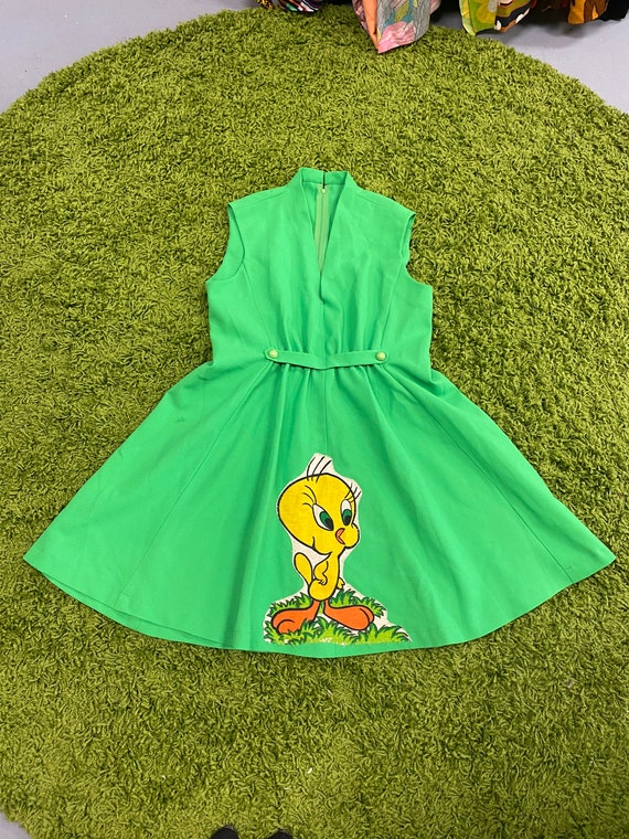 Authentic Vintage 70s Tweedy Bird Dress!