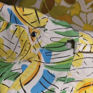 Vintage 80s Bonjour Tropical Print Pants image 3