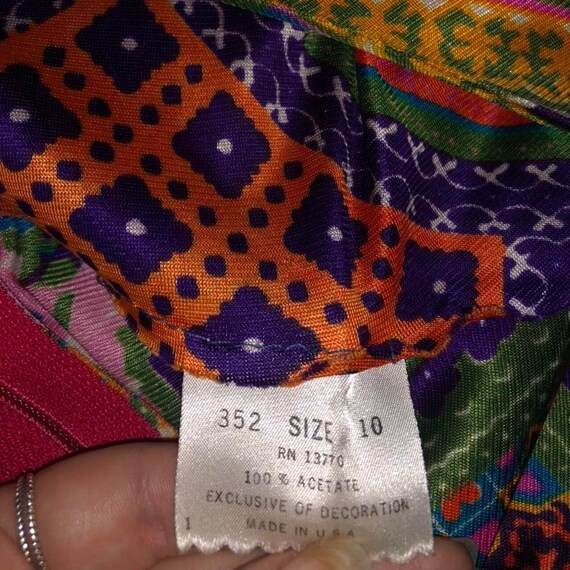 Authentic Vintage 60s Psychedelic Dress! - image 4