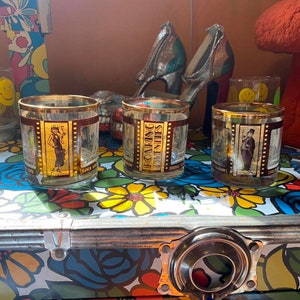 Authentic Vintage 1960s Novelty 1920s Glass Cups!