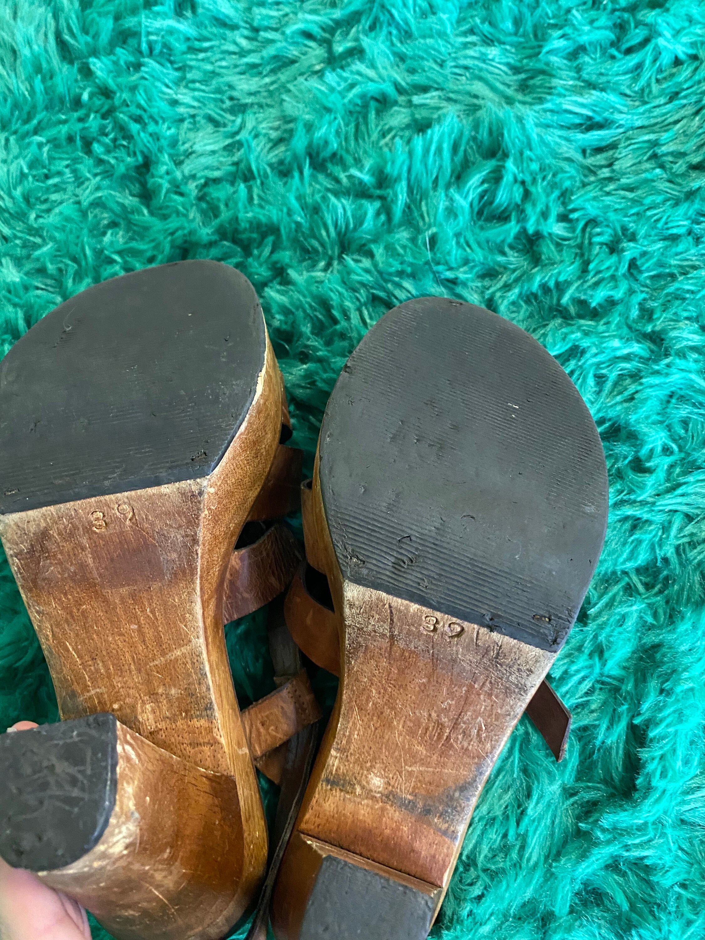 70s style platform heels