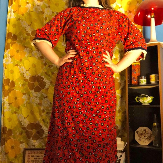 Authentic Vintage 60s Maxi Dress! - image 1