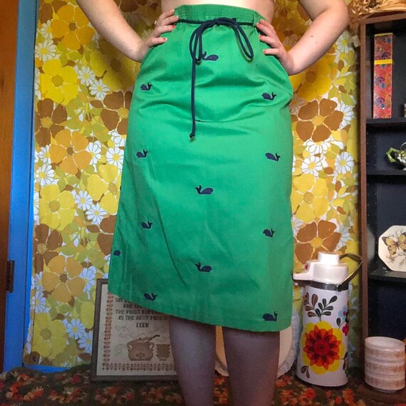 Authentic Vintage 70s Novelty Print Skirt! - image 1