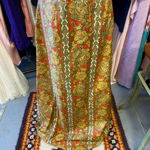 Authentic Vintage 1970s Paisley Skirt!