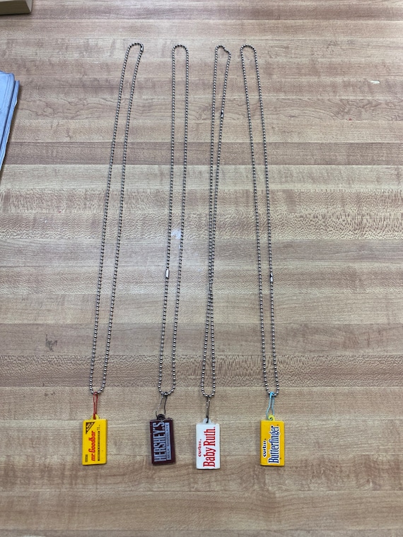 Authentic Vintage 1970s Candy Bar Charm Necklace!
