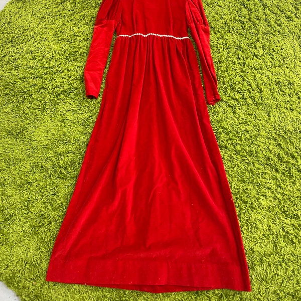 Authentic Vintage 70s Velvet Prairie Dress!