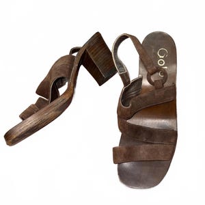 Authentic Vintage 1970s Wooden Platform Heels!