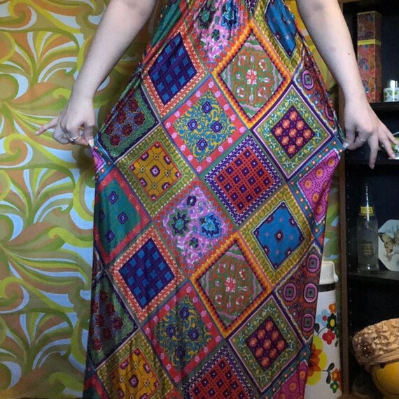 Authentic Vintage 60s Psychedelic Dress! - image 2