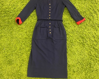 Authentieke vintage jaren '60 jurk en riem!