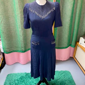 Authentic Vintage 1940s Beaded Dress!