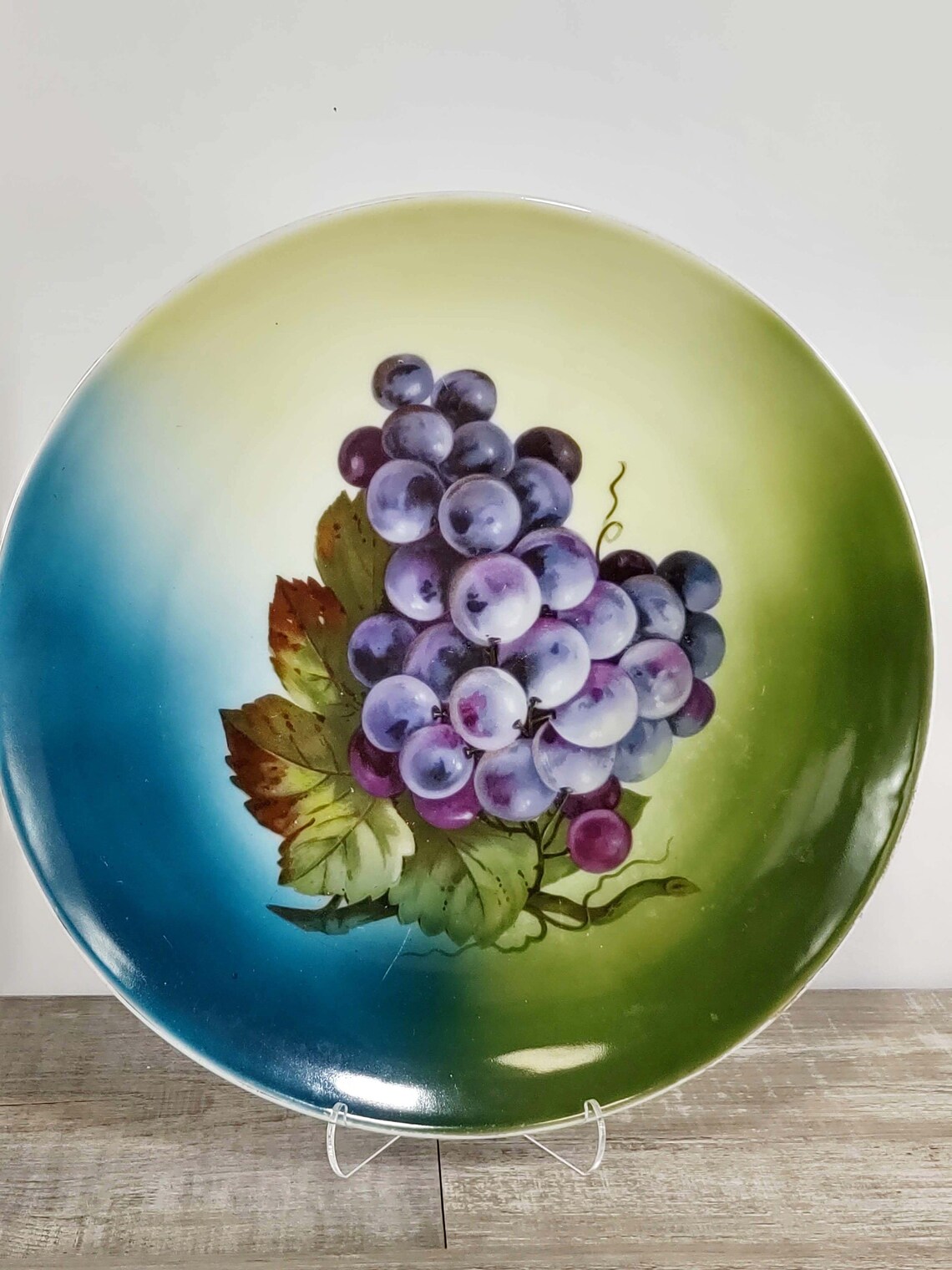 Vintage Decorative Wall Plate With Grapes For Hanging 11 Etsy