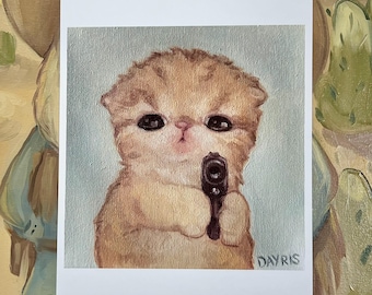 Angry Kitty- Print