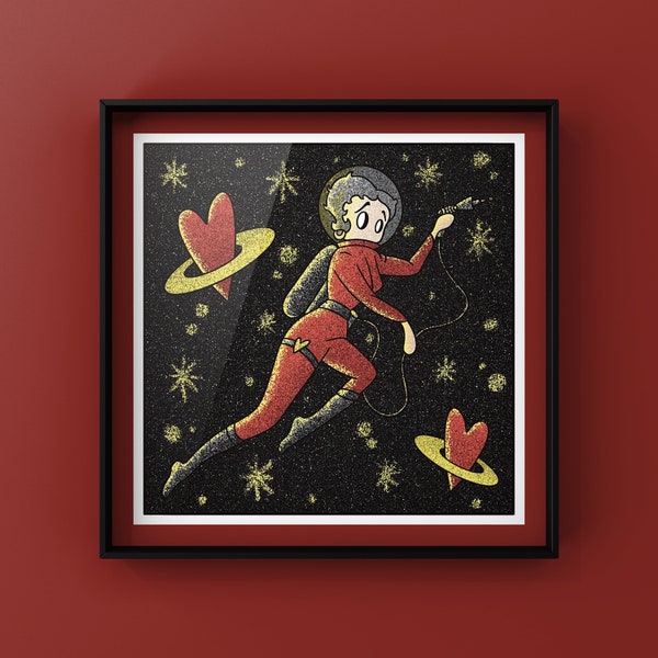 Betty Boop à la conquête de l’espace, Impression d’art.