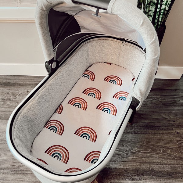 UPPABABY bassinet rainbow minky cover and blanket UPPAbaby cruz , cruz V2, UPPAbaby vista , vista V2 sheet and matching blanket