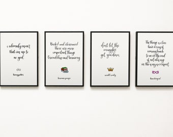 Magical Character Quotes // Hand Lettered Print // home decor // minimalist // nursery // inspiring and literary quotes