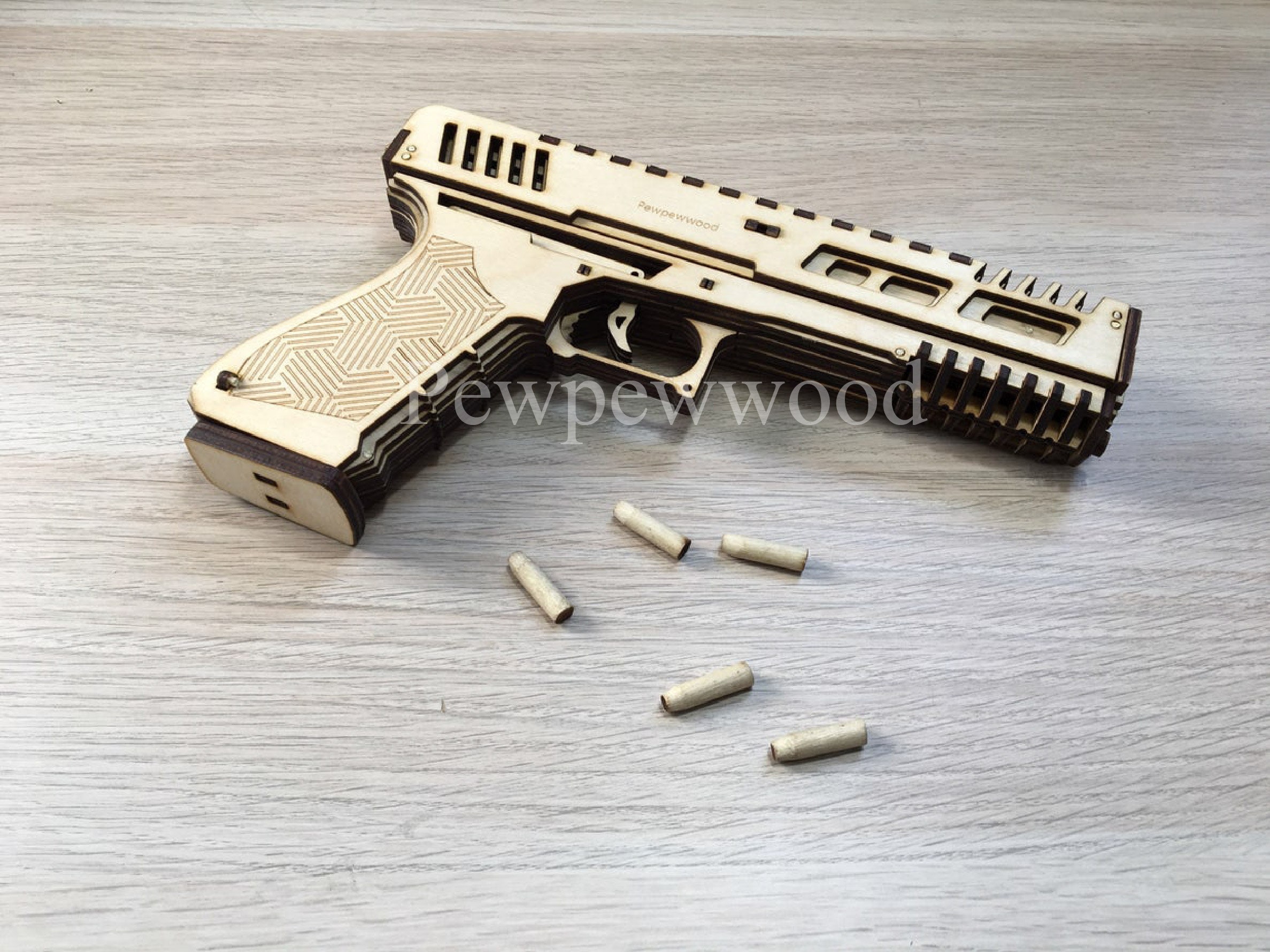 Rubber Band Gun File for Laser Cutting, SVG, , template, instant