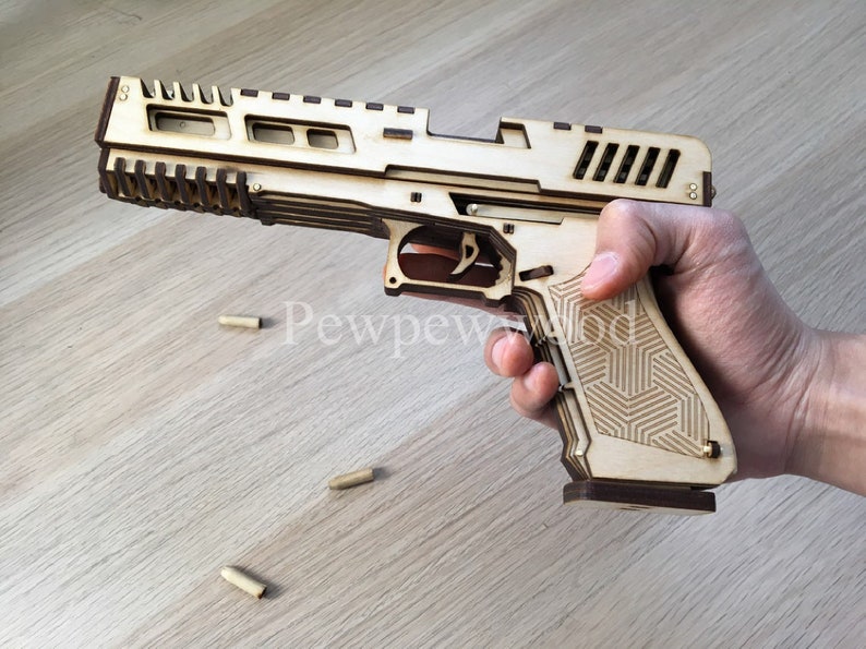 Laser cut file Gun Etsy