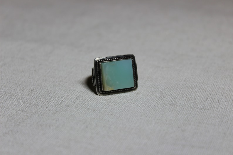 turquoise stone silver 1947 USSR Soviet vintage ring