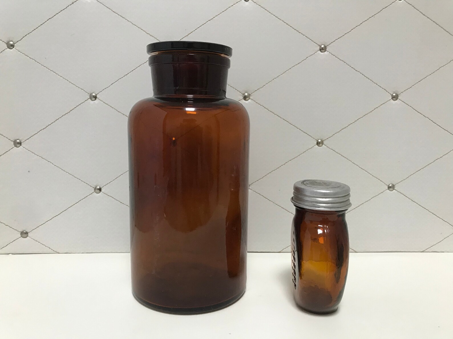 Vintage Pharmacy Bottles Dark Glass Etsy