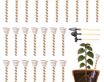 24 Pack Electroculture Plant Stakes - 7.8 Inch Plant Antennas for Balcony Gardening, Succulents, Herbs & Small Plants, Ideal for Flowerpots