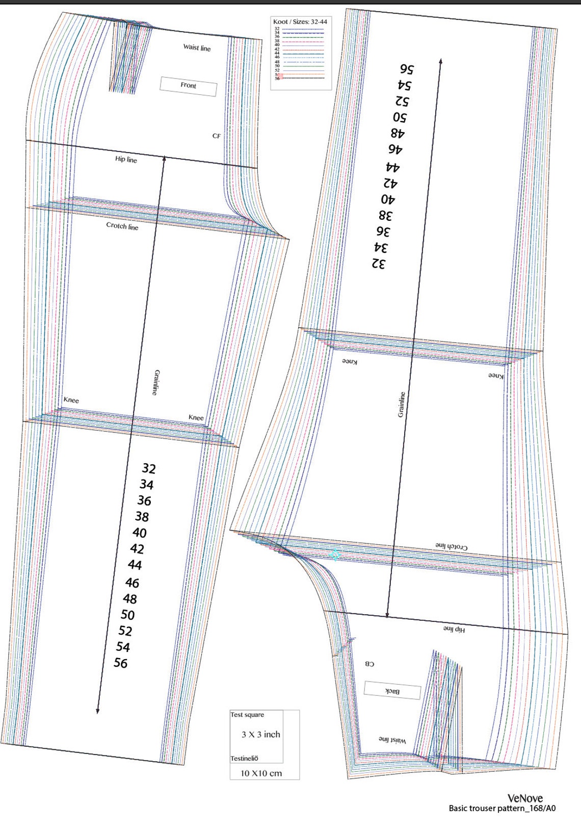 Womens Trouser Block Sewing Pattern: Basic Fit, Woven Fabrics (PDF ...
