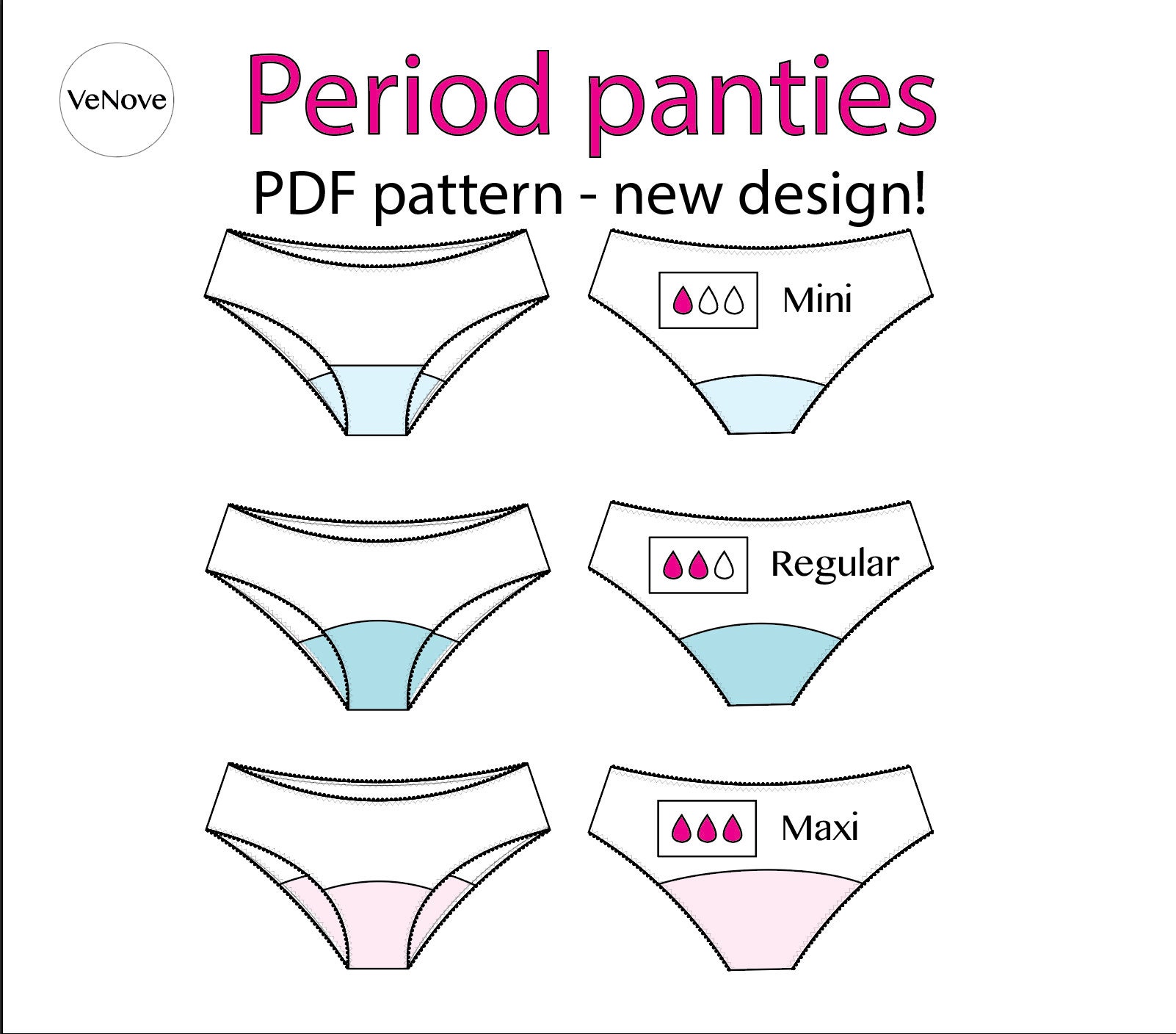 Leakproof Period Panties PDF Sewing Patternlonger Front