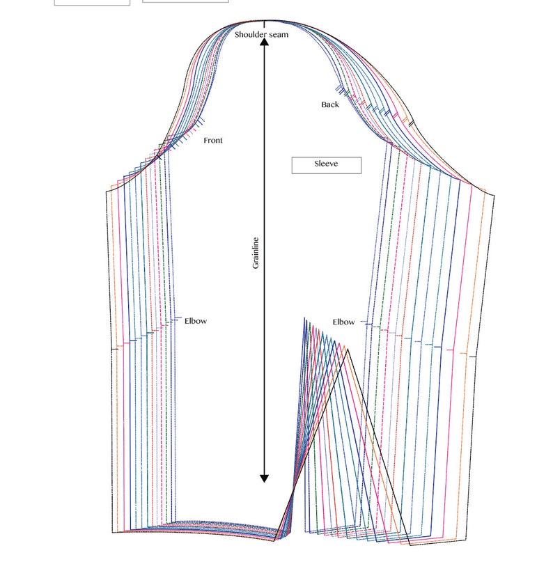 Dress Block Sewing Pattern: Basic Fitted Dress With Sleeve (PDF + Adobe ...