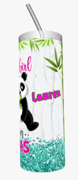 ZOXIX Personalized Panda Tumbler With Lid 20oz Just A Girl Who Loves Pandas  Cute Animal Coffee Cup S…See more ZOXIX Personalized Panda Tumbler With