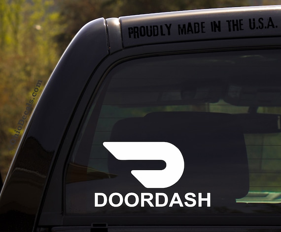 Doordash Delivery Driver Window Sticker Sign Decal