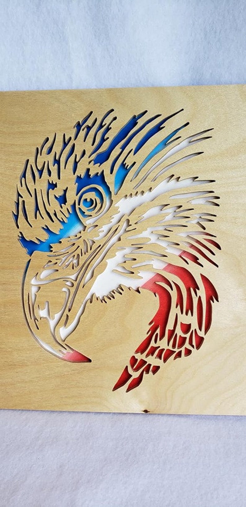Scroll Saw Cutout Eagle Wall Art Wood Art Wood Art Etsy