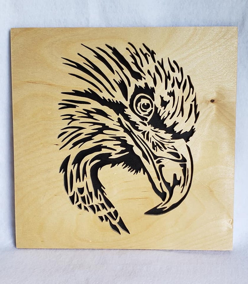 Scroll Saw Cutout Eagle Wall Art Wood Art Wood Art Etsy