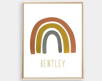 Personalized Rainbow Baby Name Print, Nursery Decor (Digital Download)