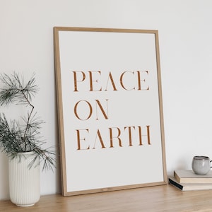 Peace on Earth, Hark the Herald Angels Sing, Christian Christmas Wall Art, Christmas Song Lyrics Print,