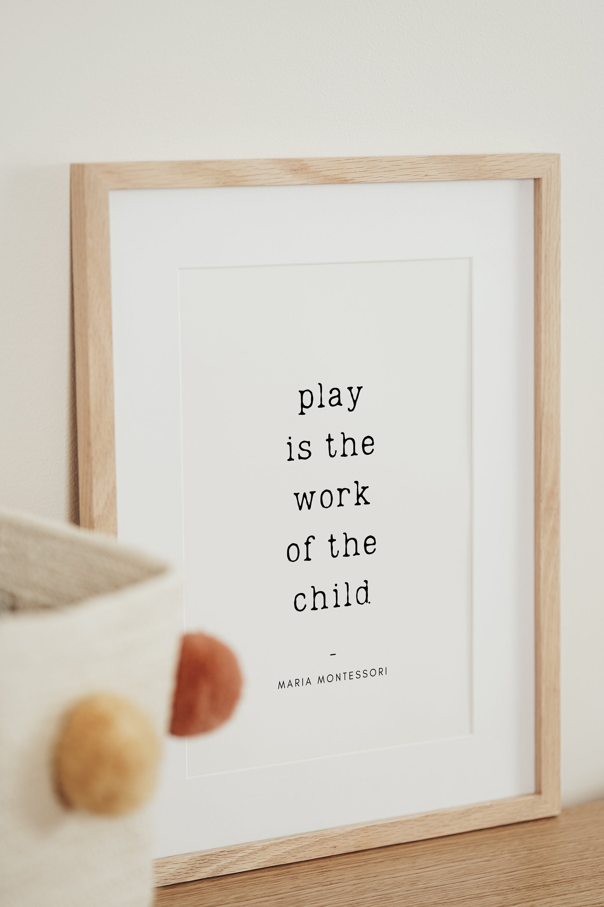 Play is the Work of the Child Montessori Print Playroom - Etsy
