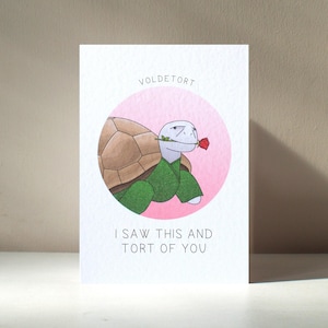 A6 'Voldetortoise' gepersonaliseerde dierenschildpad schildpad magische tovenaar personage grappig jubileum Valentijnsdag liefdeskaart – voordelen liefdadigheidsinstelling