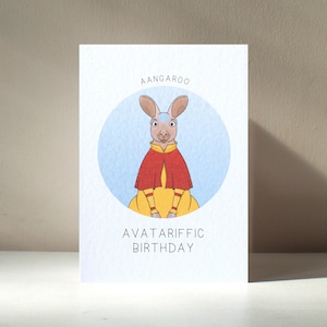 Carte de voeux personnalisée A6 « Mangaroo » kangourou drôle d'anniversaire d'anniversaire - Bénéfices caritatifs
