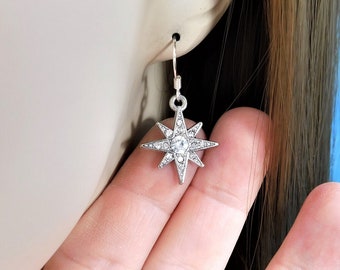 Unique Star Earrings for Pierced Ears, Whimsical Celestial Jewelry Gift for Women, Fun Best Friend Gift or Birthday Present for Wife or Mom