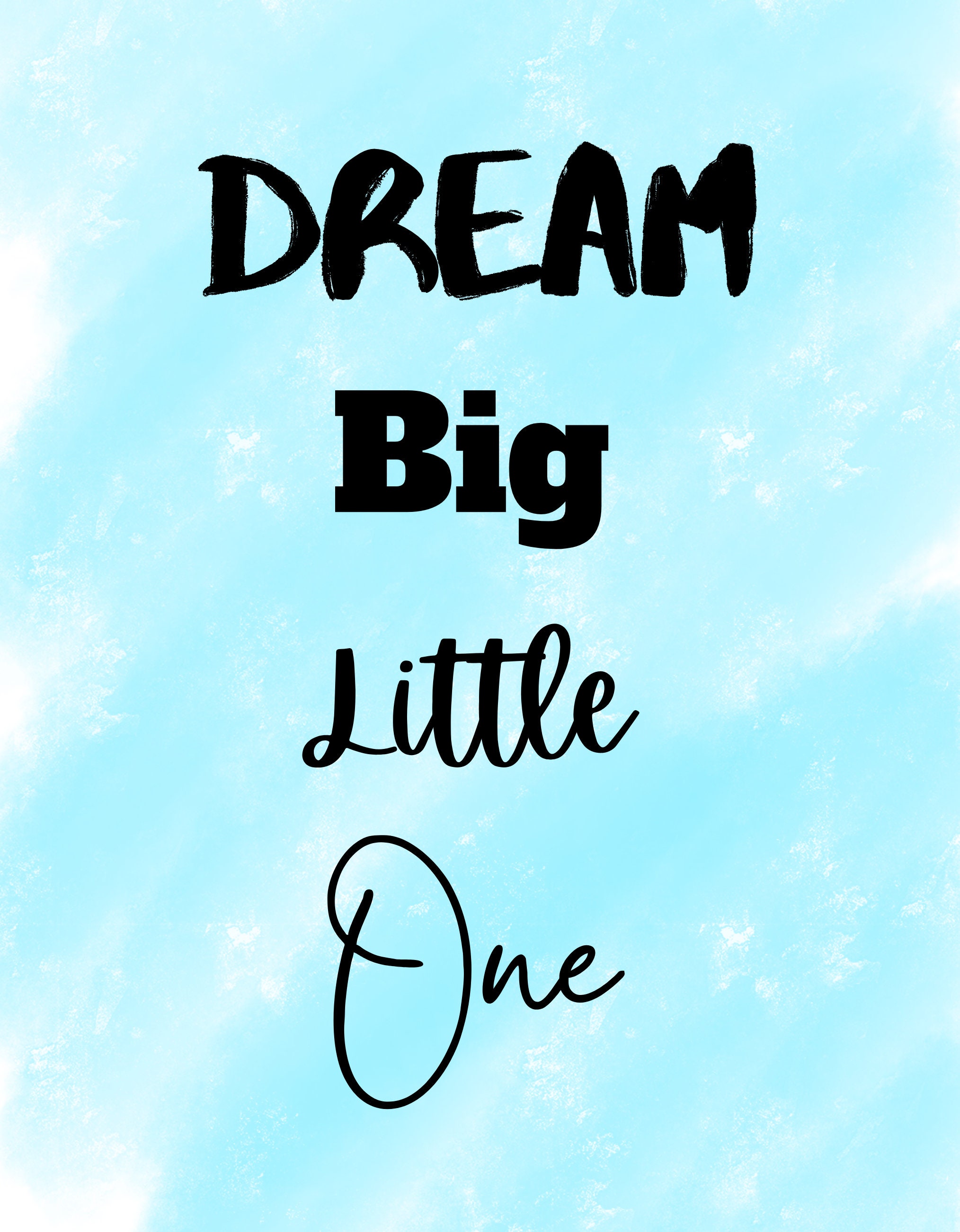 Dream Big Little One Nursery Decor for Children Etsy