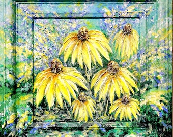 Yellow Flowers and Lavender