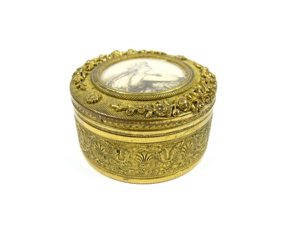 Antique French Ormolu Trinket Box