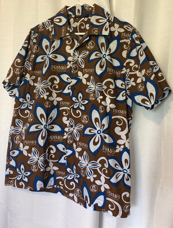 Primo Beer Hawaiian Shirt. Men's shirt L/XL. Great