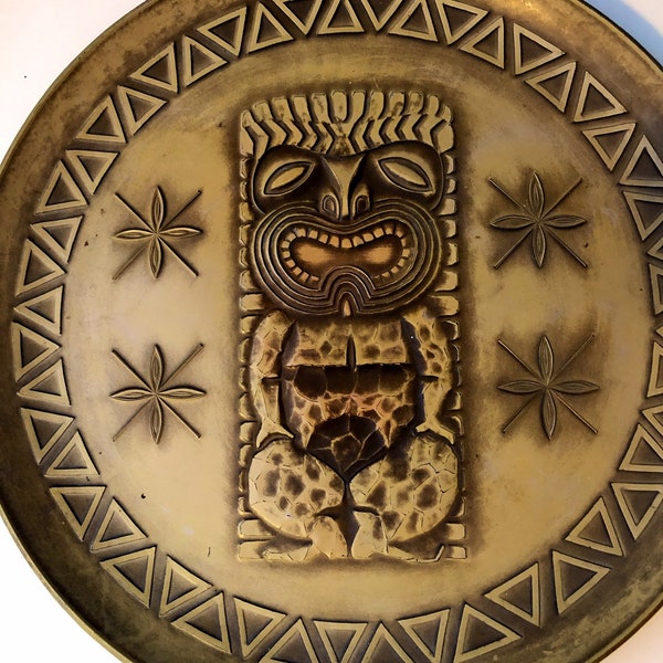 Vintage Paul Marshal TIKI Plate.