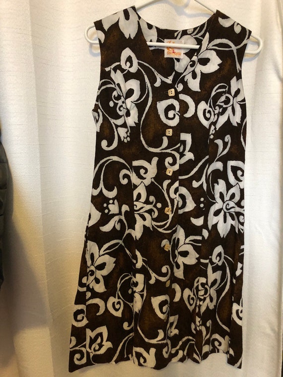 Vintage Hawaiian Barkcloth Dress