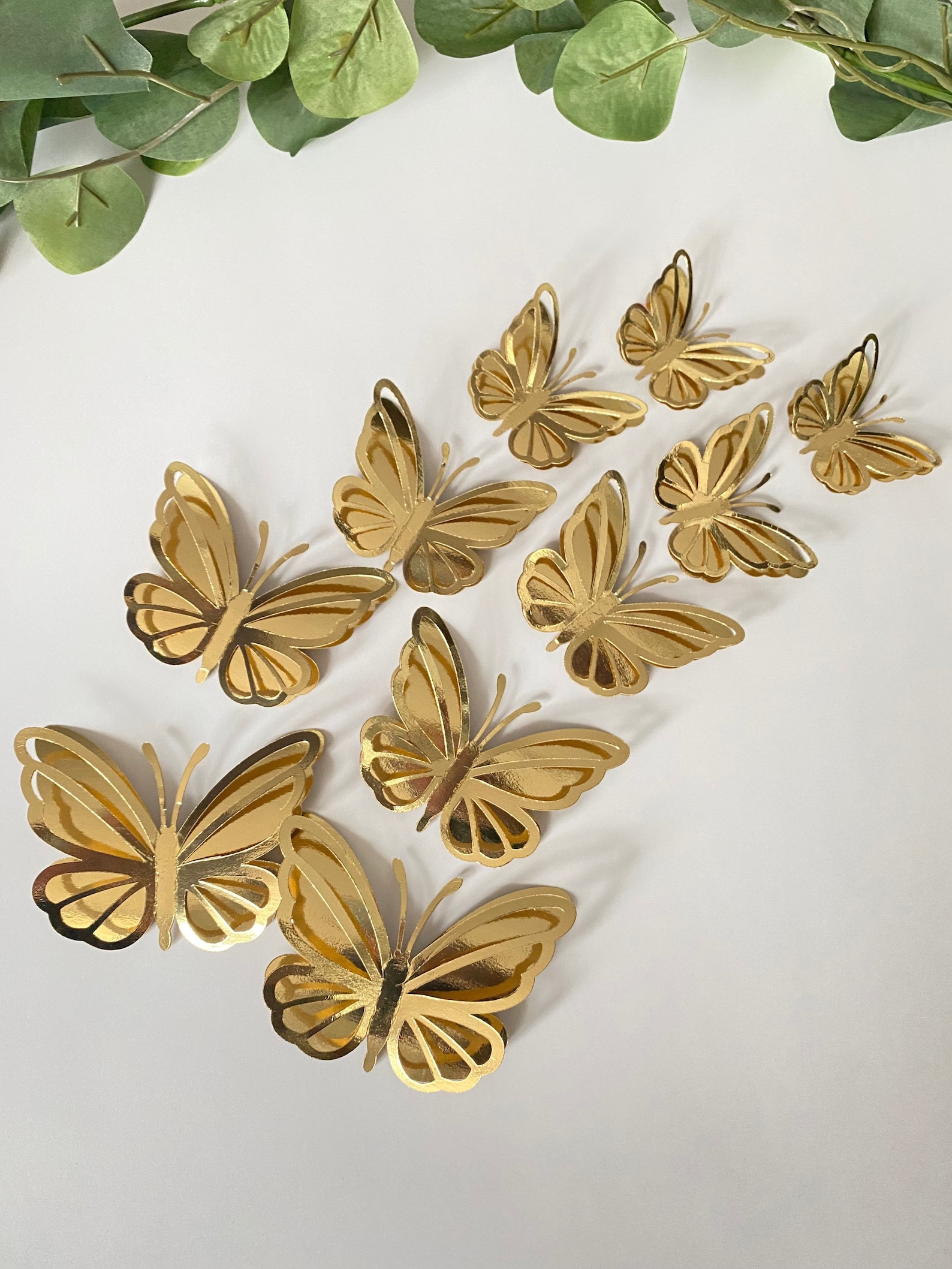 3D Gold Butterflies Gold Butterfly Nursery Wall Decor - Etsy
