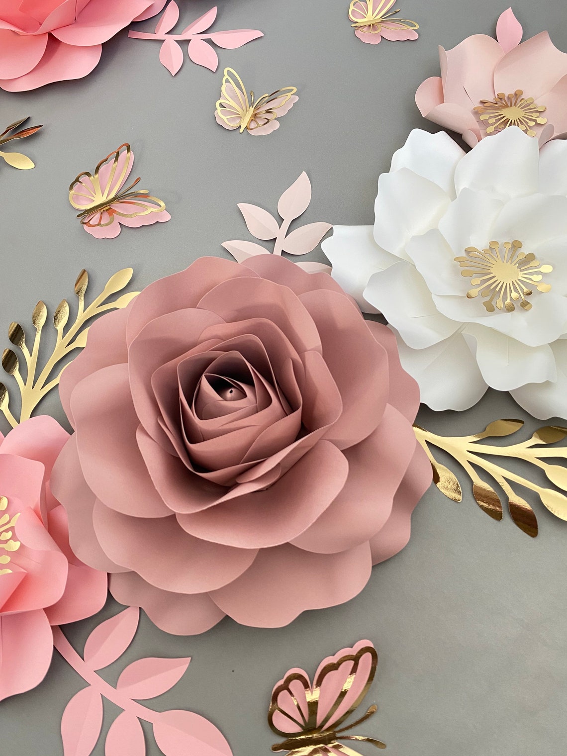 Nursery Flower Wall Decor Dusty Rose Nursery Flowers Etsy Canada