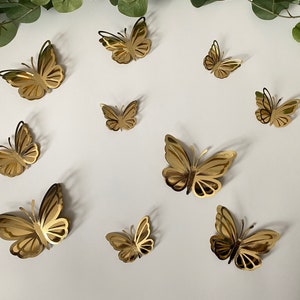 3D Gold Butterflies, Gold Butterfly Nursery Wall Decor - Etsy