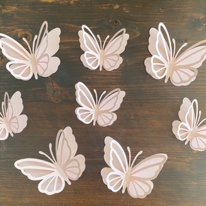 3D Butterflies| Blush Butterfly Nursery Wall Decor | Baby Shower Butterflies