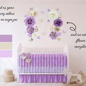 Custom Paper Flower Nursery Decor: Eco-Friendly Floral Wall Art