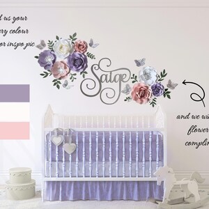 Custom Paper Flower Nursery Decor: Eco-Friendly Floral Wall Art